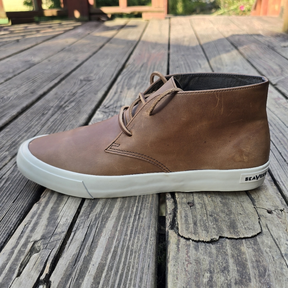 SeaVees Maslon Desert Oiled Rugged Leather Chukka Boot, Elmwood, Brown, Size 12 - Picture 8 of 13